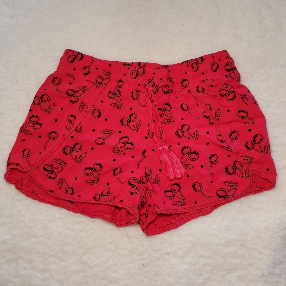 Justice Red Cherry Shorts